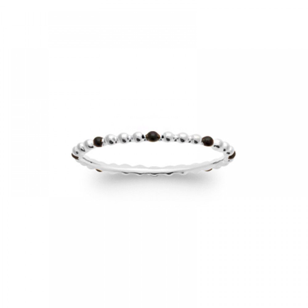 Bague Ancienne En Argent Massif 925 Rhodié - Occasion, Vintage
