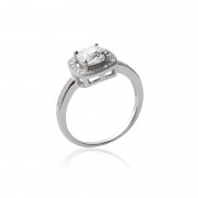 BAGUE ARGENT 925 RHODIE avec Zirconiums Collection "Diamonds"