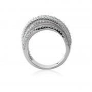 BAGUE ARGENT 925 RHODIE avec Zirconiums Collection "Diamonds"