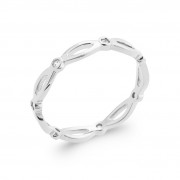 BAGUE ARGENT 925 RHODIE Collection "Diamonds"