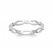 BAGUE ARGENT 925 RHODIE Collection "Diamonds"