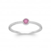 BAGUE ARGENT 925 RHODIE Collection "Pierres véritables" Améthyste