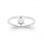 BAGUE ARGENT 925 RHODIE Collection "Mon Soleil"