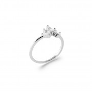 BAGUE ARGENT 925 RHODIE avec Zirconiums Collection "Diamonds"