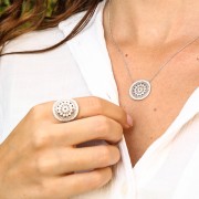 BAGUE ARGENT 925 RHODIE avec Zirconiums Collection "Diamonds"