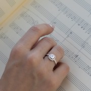 BAGUE ARGENT 925 RHODIE avec Zirconiums Collection "Diamonds"