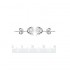 Silver Earrings 925 Rhodium plated Ø 8 Silver Earrings 925 Rhodium plated Ø 8