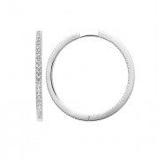 BOUCLES D’OREILLES ARGENT 925 RHODIE Collection "Diamonds"