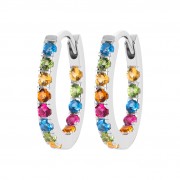 BOUCLES D’OREILLES ARGENT 925 RHODIE Collection "My Star"