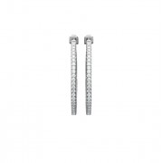 BOUCLES D’OREILLES ARGENT 925 RHODIE Collection "Diamonds"