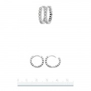 CREOLES "Mix & Match" ARGENT 925 Rhodié avec les Zirconiums