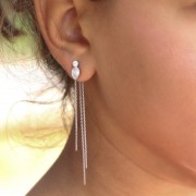 BOUCLES D’OREILLES ARGENT 925 RHODIE Collection "My Star"