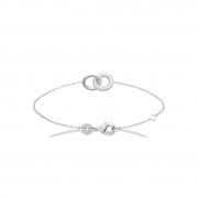 BRACELET ARGENT 925 RHODIE avec Zirconiums. Collection "Diamonds"