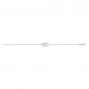 BRACELET ARGENT 925 RHODIE avec Zirconiums. Collection "Diamonds"