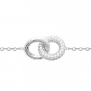 BRACELET ARGENT 925 RHODIE avec Zirconiums. Collection "Diamonds"