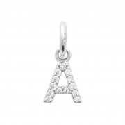 Pendentif "Lettres" Argent 925 Rhodié / Zirconium