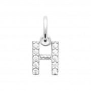 Pendentif "Lettres" Argent 925 Rhodié / Zirconium