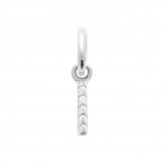 Pendentif "Lettres" Argent 925 Rhodié / Zirconium