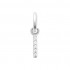 Rhodium-plated sterling silver pendant "Lettres" with zirconium Rhodium-plated sterling silver pendant "Lettres" with zirconium