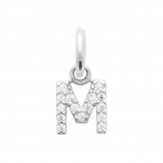 Pendentif "Lettres" Argent 925 Rhodié / Zirconium