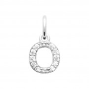 Pendentif "Lettres" Argent 925 Rhodié / Zirconium