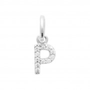 Pendentif "Lettres" Argent 925 Rhodié / Zirconium