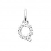 Pendentif "Lettres" Argent 925 Rhodié / Zirconium