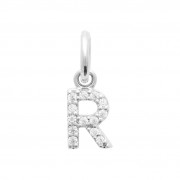 Pendentif "Lettres" Argent 925 Rhodié / Zirconium