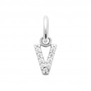 Pendentif "Lettres" Argent 925 Rhodié / Zirconium