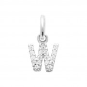 Pendentif "Lettres" Argent 925 Rhodié / Zirconium