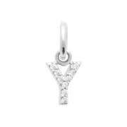 Pendentif "Lettres" Argent 925 Rhodié / Zirconium