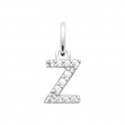 Pendentif "Lettres" Argent 925 Rhodié / Zirconium