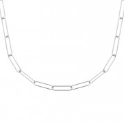 COLLIER ARGENT 925 RHODIE Collection "Trombone"