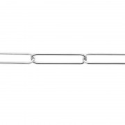 COLLIER ARGENT 925 RHODIE Collection "Trombone"