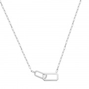 COLLIER ARGENT 925 RHODIE Collection "Trombone"