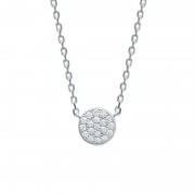 COLLIER ARGENT 925 RHODIE avec Zirconiums