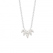 COLLIER ARGENT 925 RHODIE Collection "My star" (avec les zirconiums)