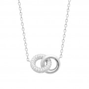 COLLIER ARGENT 925 RHODIE Collection "Diamonds" (avec les zirconiums)