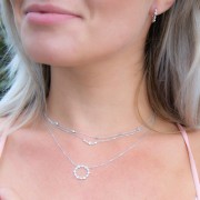 COLLIER ARGENT 925 RHODIE Collection "Diamonds"