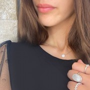 COLLIER ARGENT 925 RHODIE avec Zirconiums