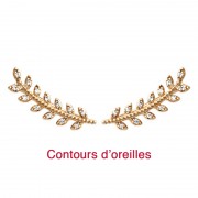 BOUCLES D'OREILLES Contours d'oreilles Plaqué or 18Kt