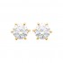 Earrings Gold plated 18Kt Serti clos 6 griffes ronds Ø 6 Earrings Gold plated 18Kt Serti clos 6 griffes ronds Ø 6