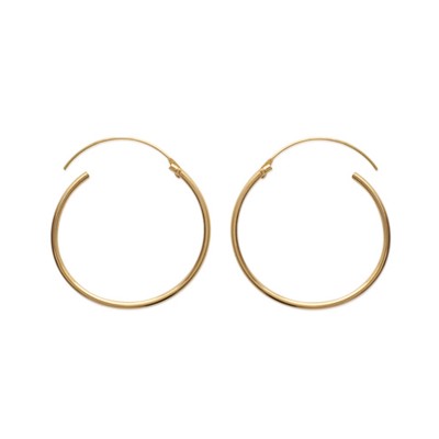 Earrings Gold plated 750 3mic diameter 35mm