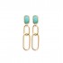 Earrings Gold plated 18Kt collection "Pierres véritables" Amazonite Earrings Gold plated 18Kt collection "Pierres véritables" Amazonite