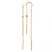 BOUCLES D'OREILLES Plaqué or Collection "Diamonds"