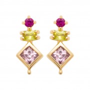 BOUCLES D'OREILLES Plaqué or Collection "Diamonds"