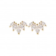 BOUCLES D'OREILLES Plaqué or Collection "Diamonds"