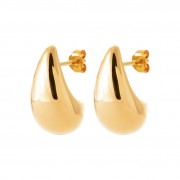 BOUCLES D'OREILLES "Gouttes" Plaqué or Collection "Urban"