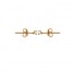 Earrings Gold plated 18Kt Serti clos 4 griffes ronds Ø 2 Earrings Gold plated 18Kt Serti clos 4 griffes ronds Ø 2