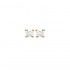 Earrings Gold plated 18Kt Serti clos 4 griffes ronds Ø 3 Earrings Gold plated 18Kt Serti clos 4 griffes ronds Ø 3